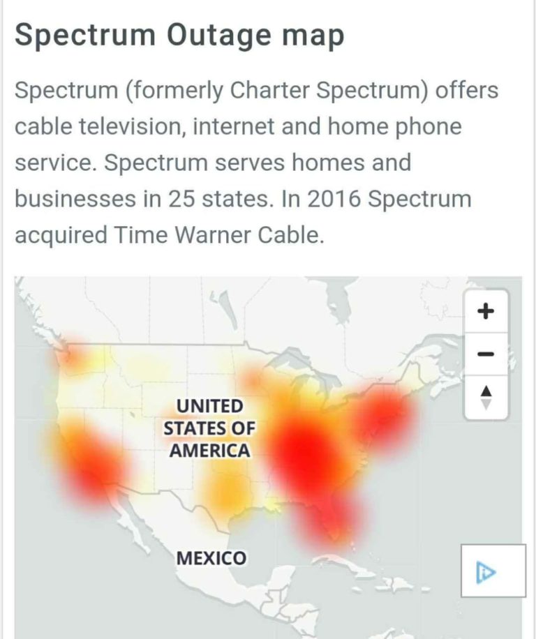 Spectrum Outage Spectrum Down (not working) for many users