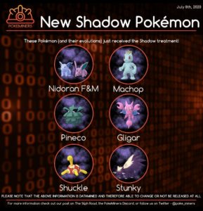 List Of Shadow Pokémons
