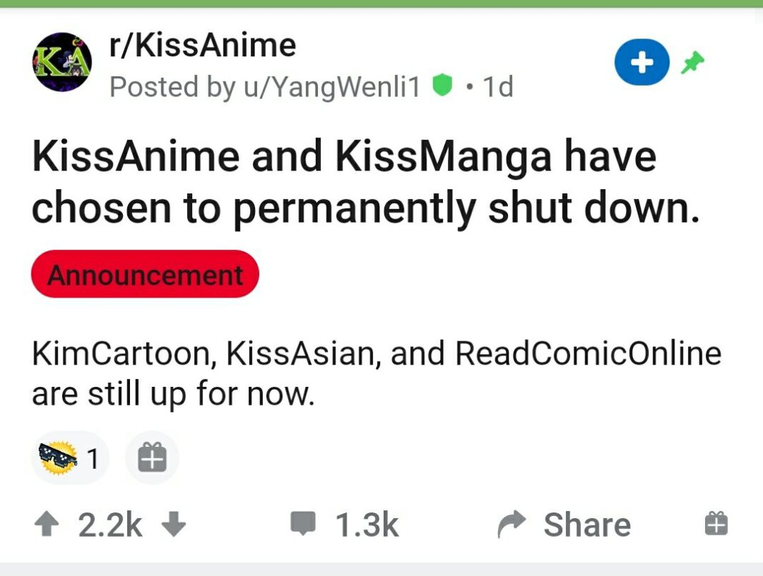 KissAnime & KissManga Shutting Down, here are some alternatives