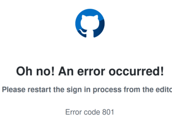 GitHub Error 801