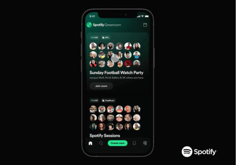 Picture of Spotify Greenroom UI