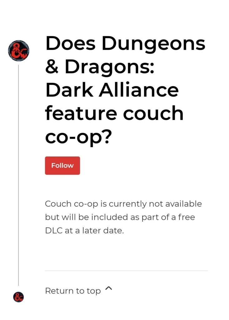 Developer's answer to Couch Co-op feature availability