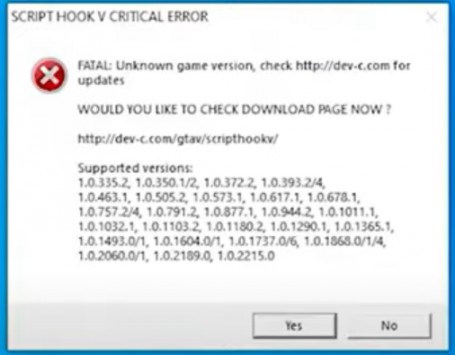 script hook v fatal error