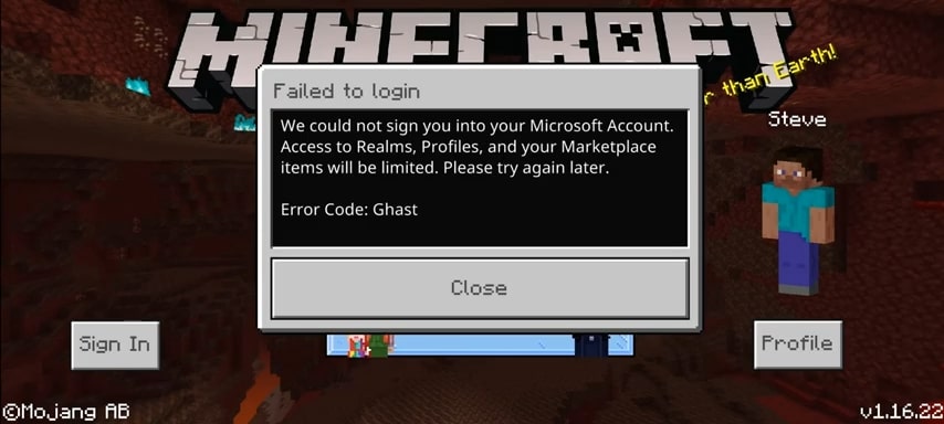 How To Fix Error Code Ghast In Minecraft PE. 0 7 screenshot