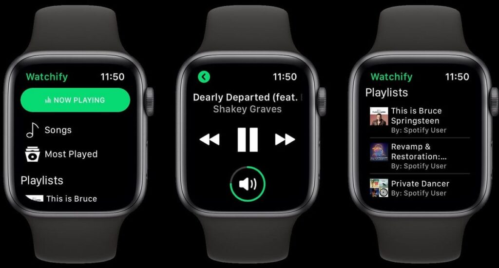 Как на apple watch загрузить музыку spotify