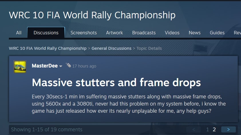 wrc-10-massive-fps-drops-issue-2021