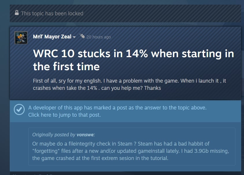 steam game stuck