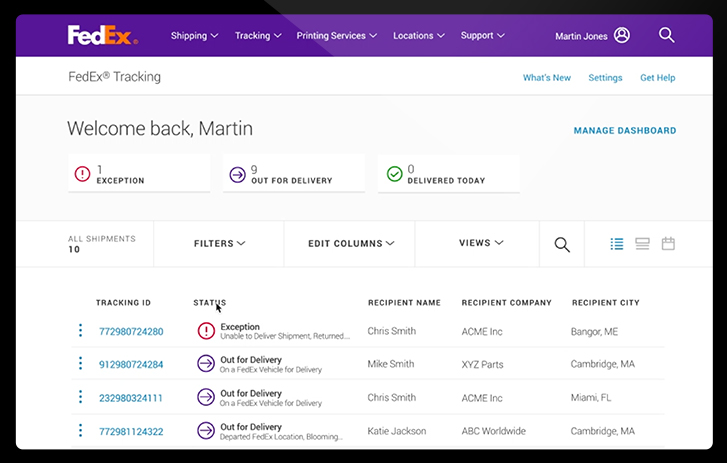 fedex says tracking number not found