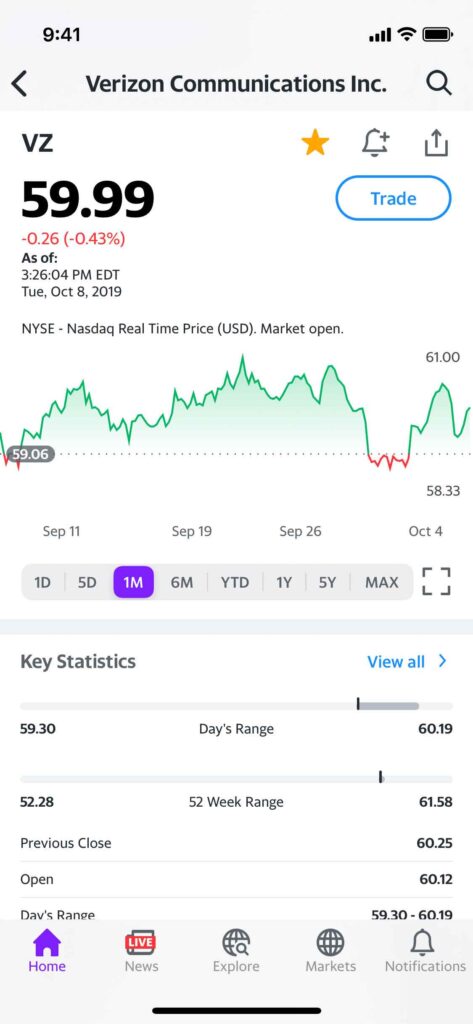 Update the Yahoo Finance app for Android