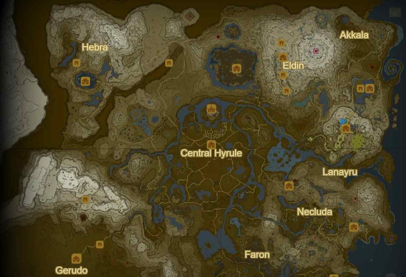 Zelda Tears of the Kingdom (ToTK) All Towns & Settlements List with coordinates