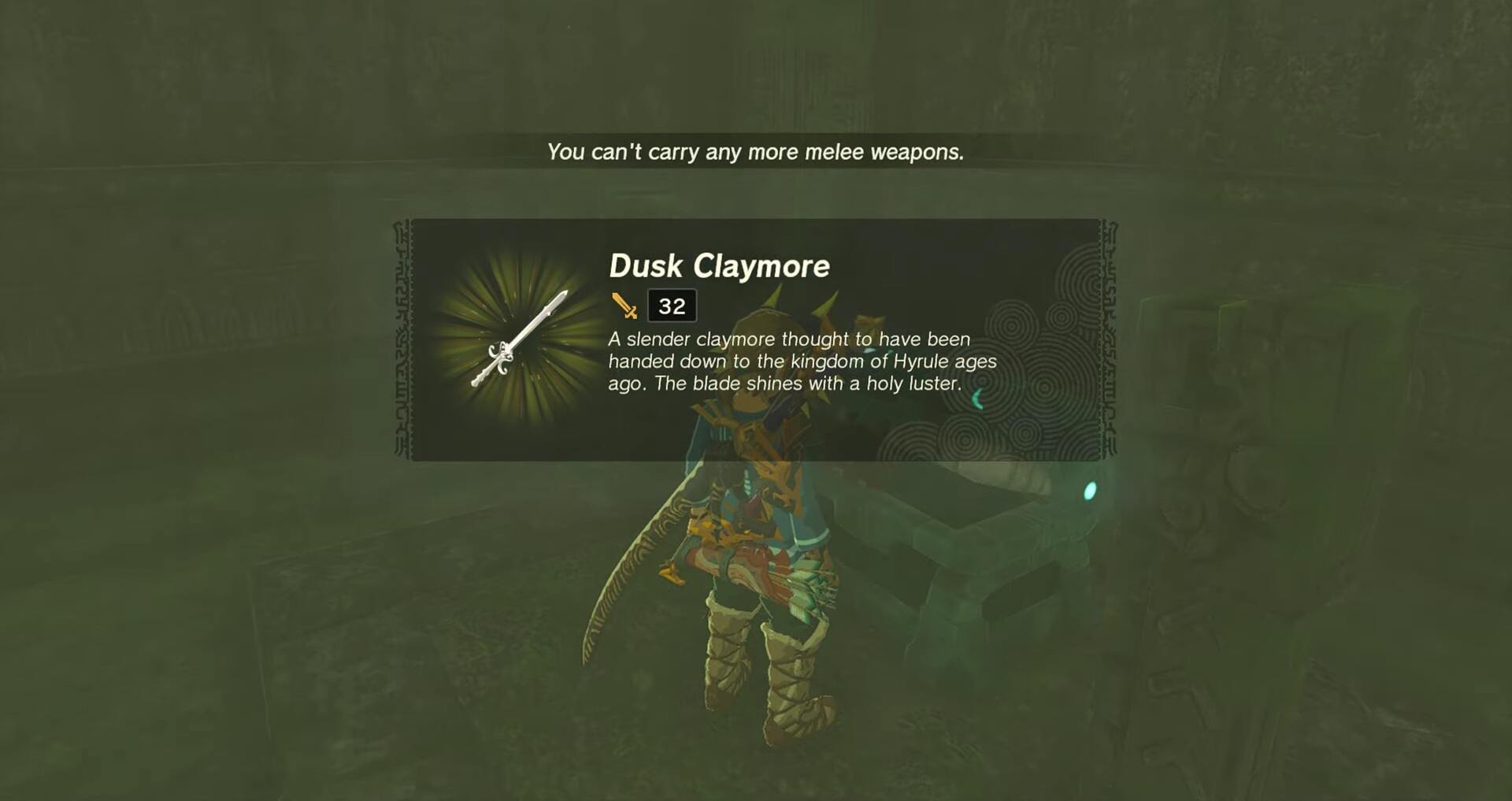 Zelda Tears of the Kingdom (ToTK) How to get Dusk Claymore