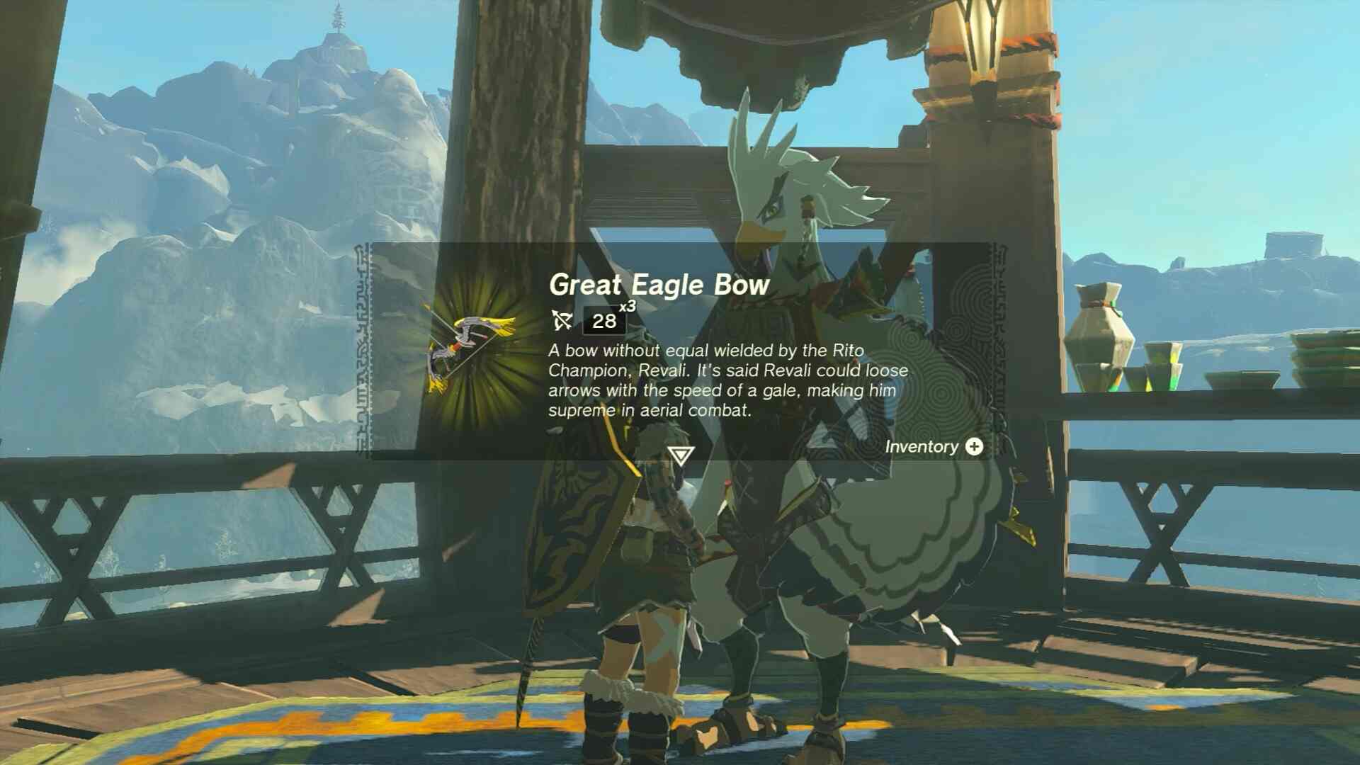 Zelda Tears of the Kingdom (ToTK) Great Eagle Bow How to get and find